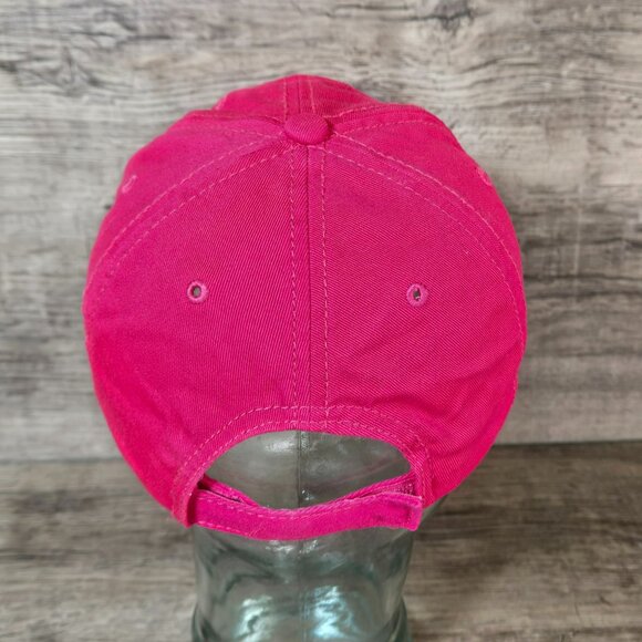 Bass Pro Shops Bright Pink Glitter Thread Patch Adjustable Cotton Baseball Cap - Picture 5 of 11
